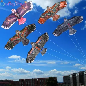 1.1m Flat Eagle Kite With 30 Meter Kite Line Children Flying Bird Kites Windsock Outdoor Toys Garden Cloth Toys For Kids Gift