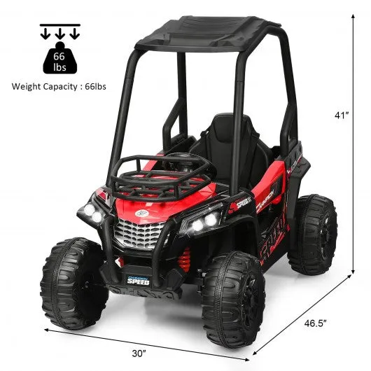 12V Kids RC Electric Ride On Off-Road UTV Truck with MP3 and Light-Red