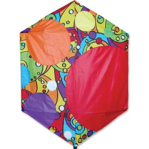 46" Rokkaku Kite - Rainbow Bubbles