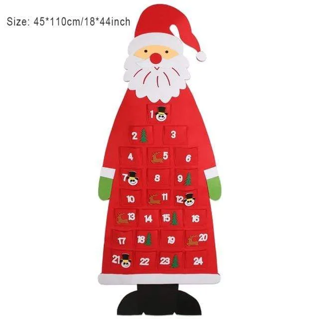 Baby Montessori Toy 32pcs DIY Felt Christmas Tree Toddlers Busy Board Xmas Tree Gift For Boy Girl Door Wall Ornament Decorations