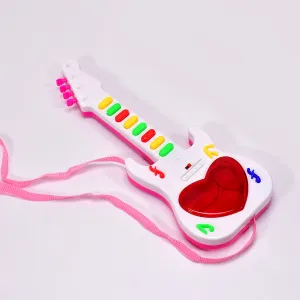 Battery Operated Musical Instruments Mini Guitar Toys and Light for 3 Years Old Kids.