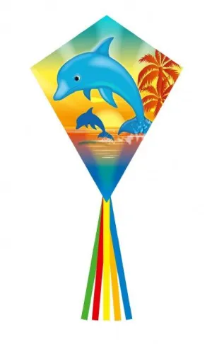 Eddy Dolphin Sunset Diamond Kite 28in