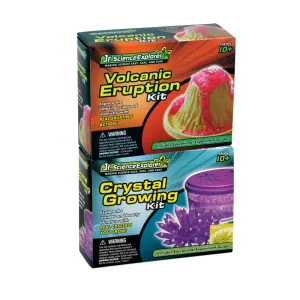 Jr. Science Explorer - Volcanic Eruption Kit & Crystal Growing Kit - SET of 2