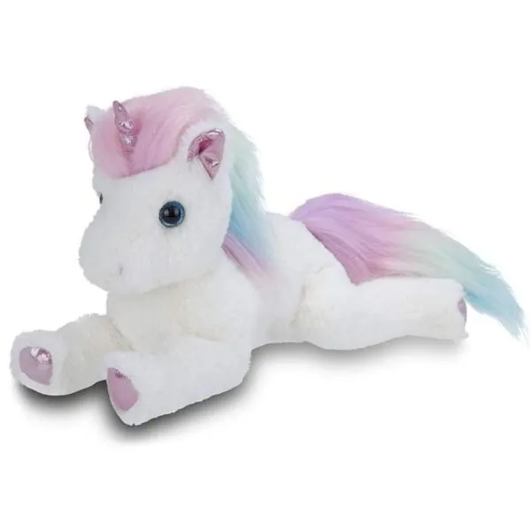 White Plush Stuffed Animal Unicorn Rainbow Shimmers