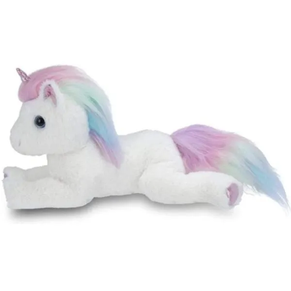 White Plush Stuffed Animal Unicorn Rainbow Shimmers