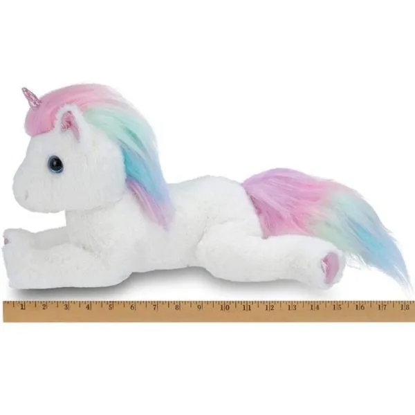 White Plush Stuffed Animal Unicorn Rainbow Shimmers