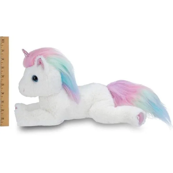 White Plush Stuffed Animal Unicorn Rainbow Shimmers