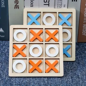 Wood XOXO Board Game  Classic family game in premium acacia wood